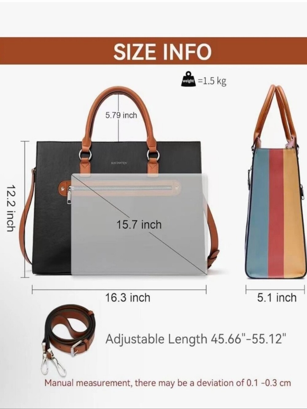 Bostanten Mizuki Luxury Briefcase For Women - Picture 13 of 13